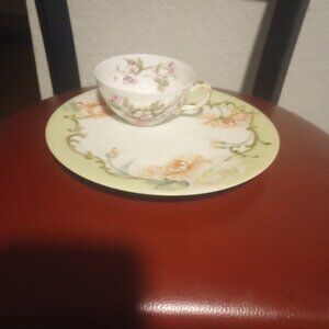 Antique cup and saucer from France